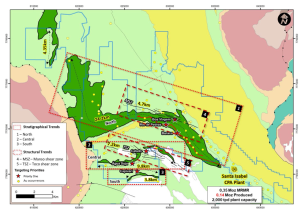 new high-potential anomalous gold trends within their IAMGOLD JV in the Iron Quadrangle, Brazil